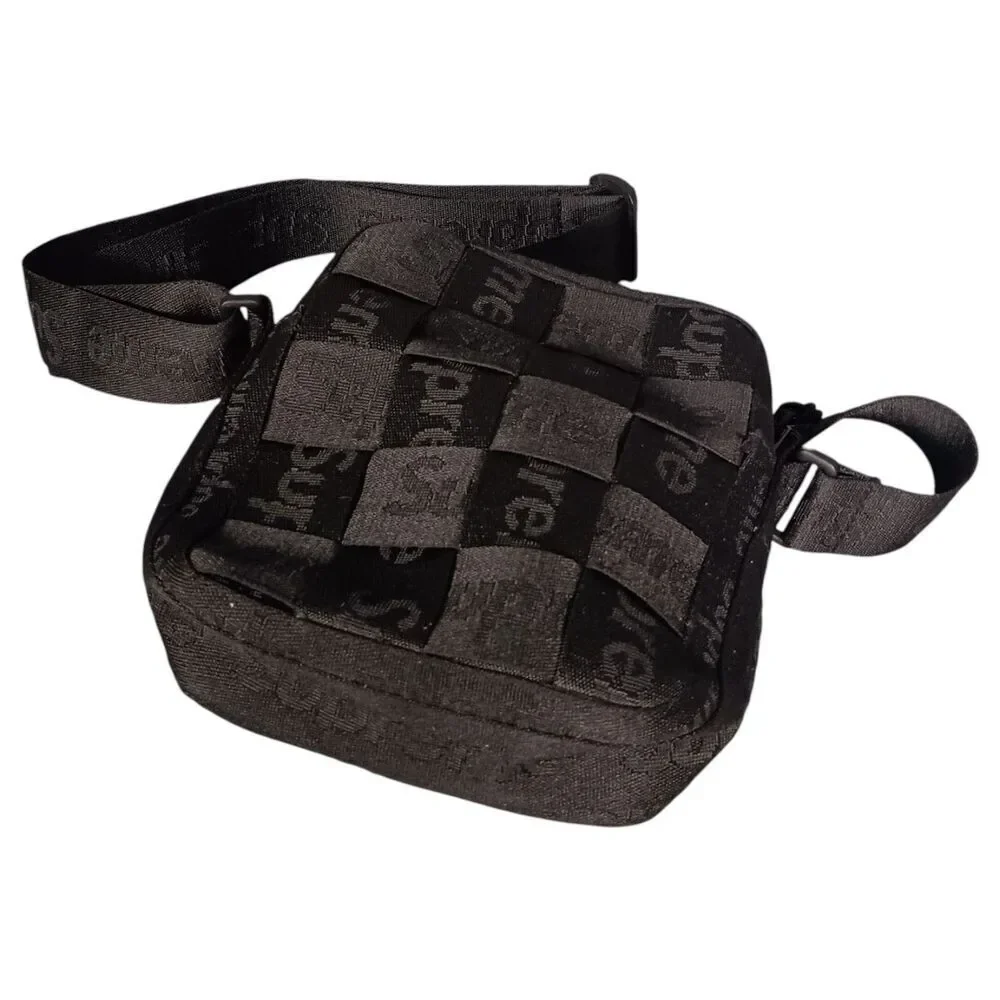 Supreme Woven Shoulder Bag Messenger SS23 Black